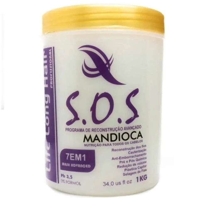 7 in 1 Reconstruction SOS Cassava Manioc Nourishing Mask 1Kg - Life Long Hair