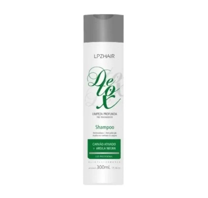 Activated Charcoal Black Detox Anti Residue Cleaning Shampoo 300ml - Lpzhair