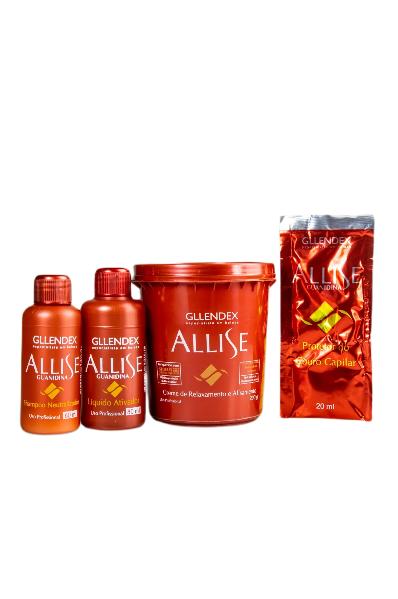 Allise Guanidine Relax Straightening Hydration Protection Kit 4 Prod. - Gllendex