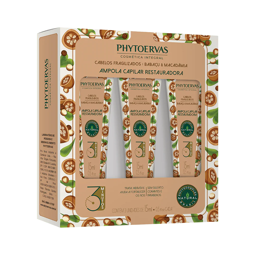 Phytoervas Babaçu Fragile Hair Ampoule and Macadamia 3 / 15ml