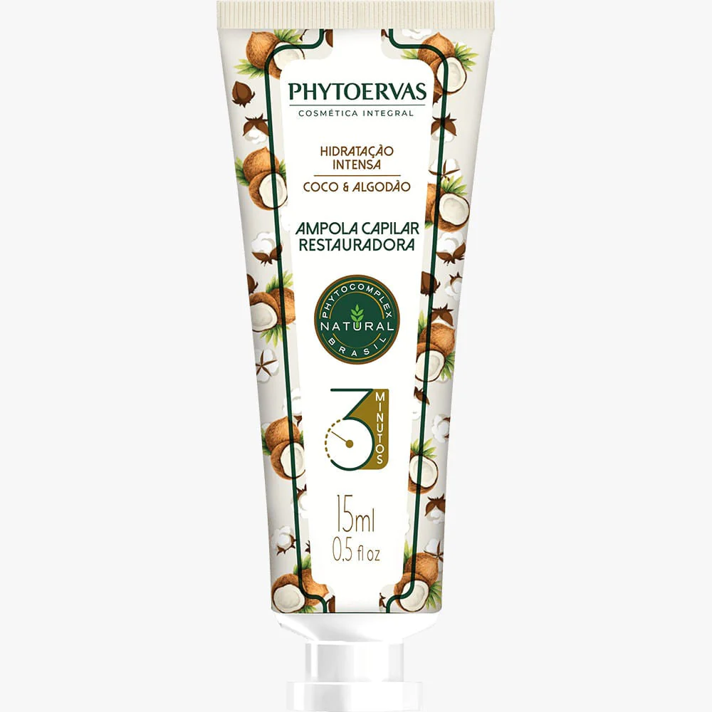 Phytoervas Hair Light Bulb Hydration Intense Coconut and Cotton 3 / 15ml - Image 2