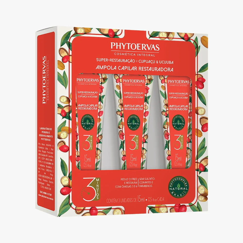 Phytoervas Super Hair Light Bulb Cupuaçú and Ucuúba 3 / 15ml