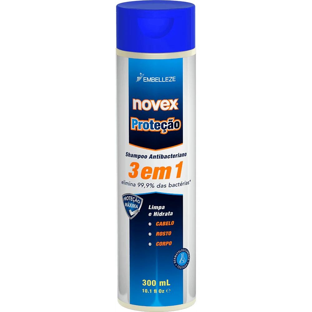 Novex Shampoo Antibacterial Protection In Hair Face Body 300ml