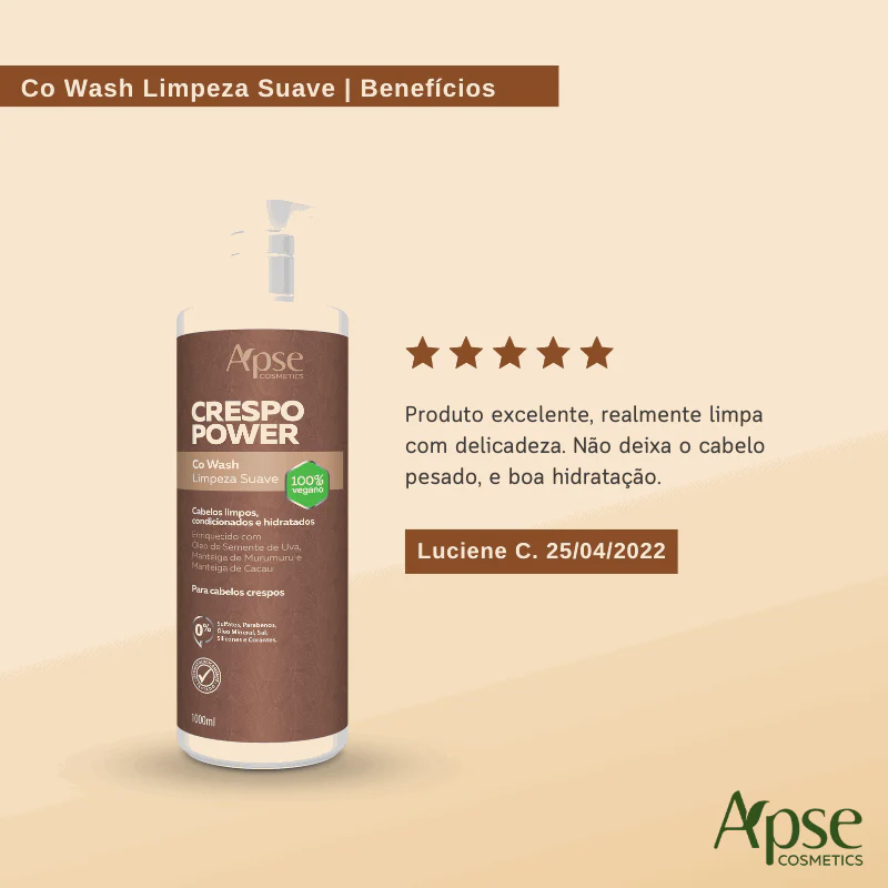 Apse Cosmetics - Co Wash Gentle Cleansing Curly Power 33.8 fl oz - Image 3