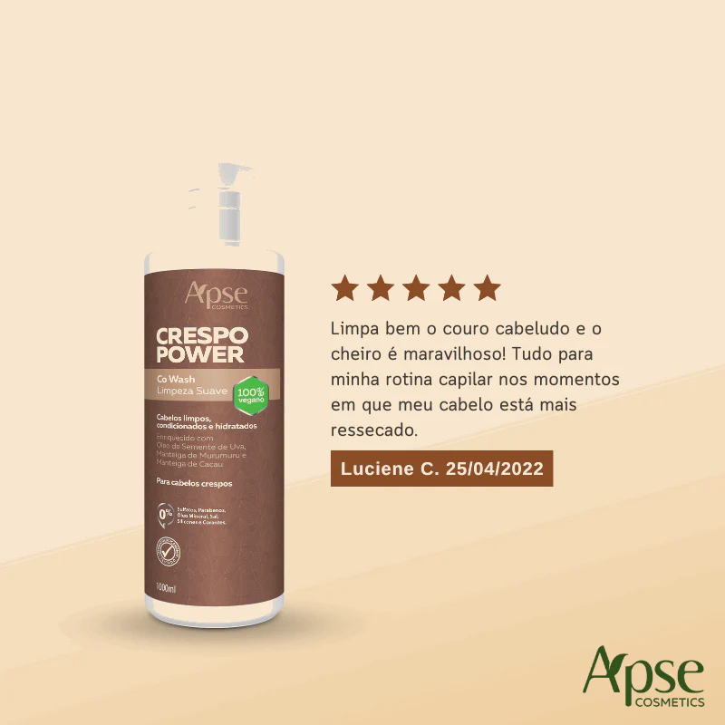 Apse Cosmetics - Co Wash Gentle Cleansing Curly Power 33.8 fl oz - Image 5
