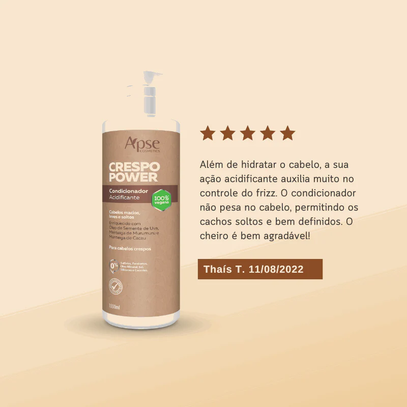 Apse Cosmetics - Curly Power Acidifying Conditioner 33.8 fl oz - Image 4