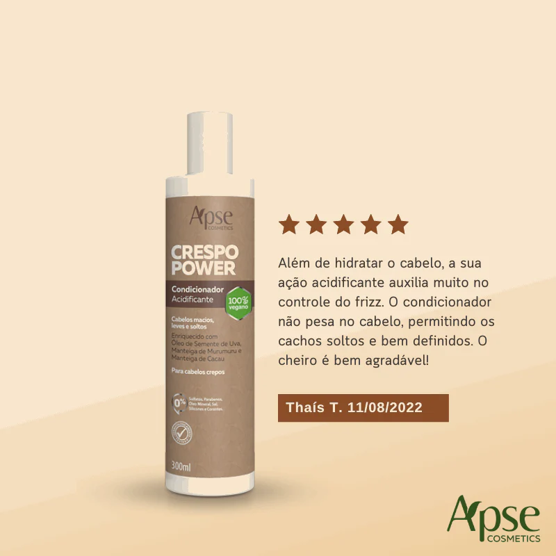 Apse Cosmetics - Curly Power Acidifying Conditioner 10 fl oz - Image 3