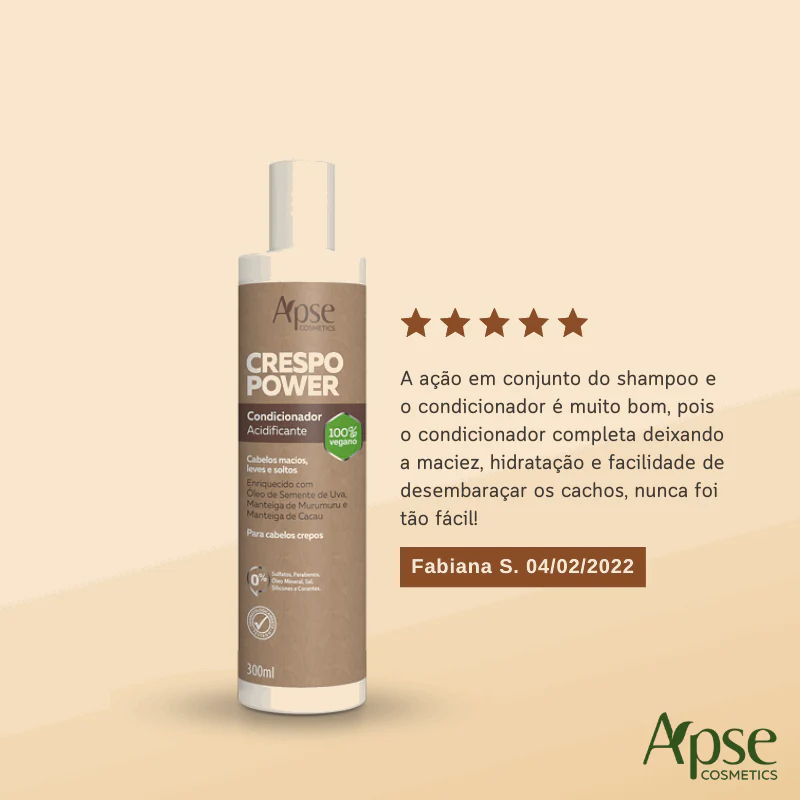 Apse Cosmetics - Curly Power Acidifying Conditioner 10 fl oz - Image 4