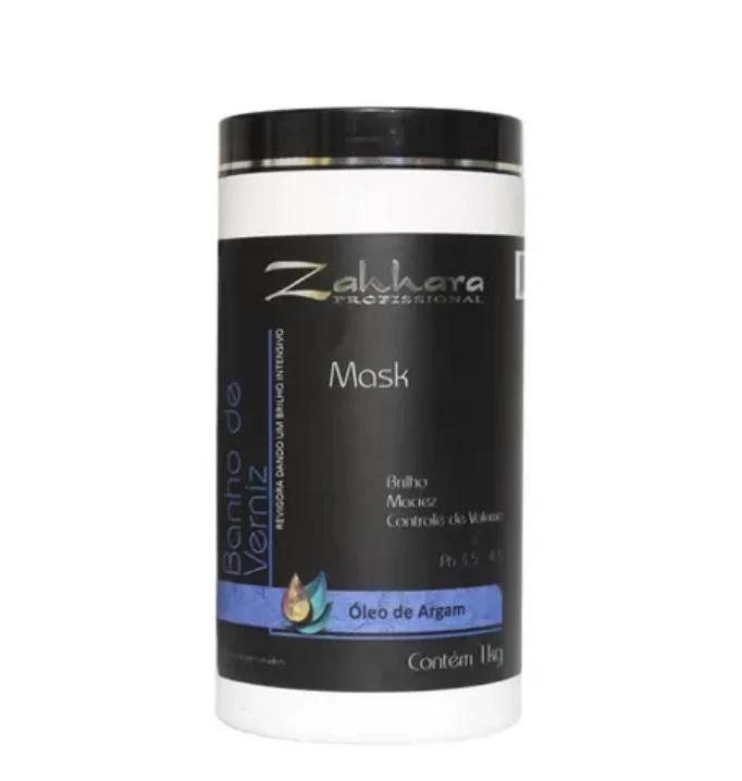 Argan Oil Brightness Softness Volume Control Vernish Bath Mask 1Kg - Zahhara
