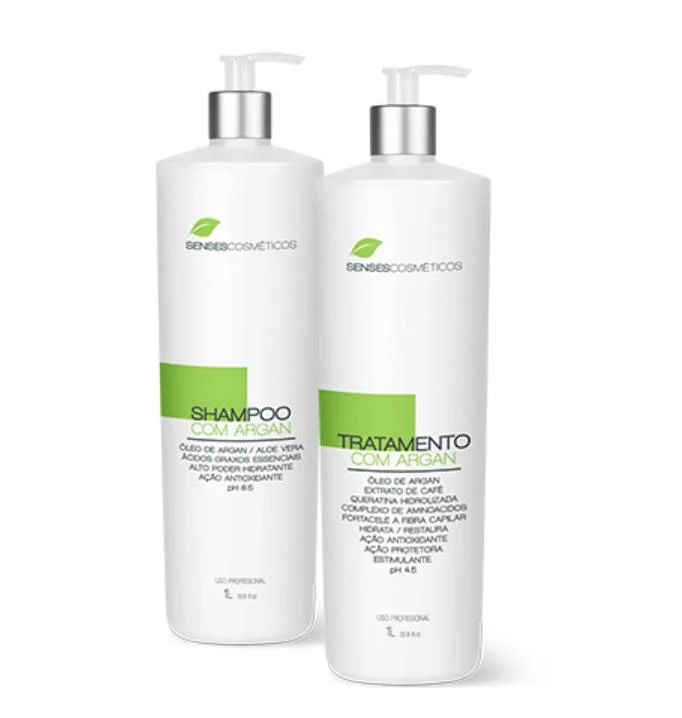 Argan Progressive Brush Smoothing Antioxidant Hair Treatment Kit 2x1L - Senses