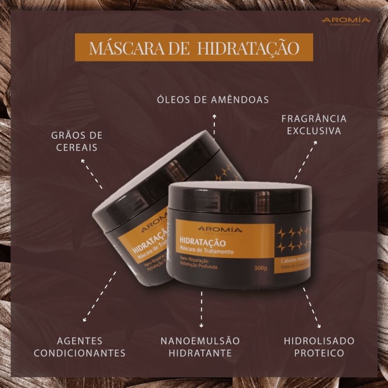 Aromia Cosméticos Hydration- 300g Capillary Mask - Image 4