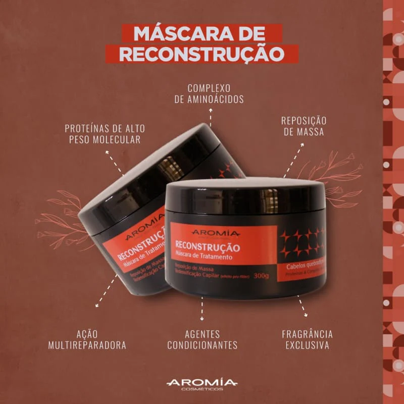 Aromia Cosméticos Reconstruction- 300g Capillary Mask - Image 3