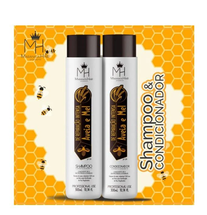 Aveia Mel Oat Honey Growth Revitalizing Treatment Kit 2x300ml - Maranata Hair