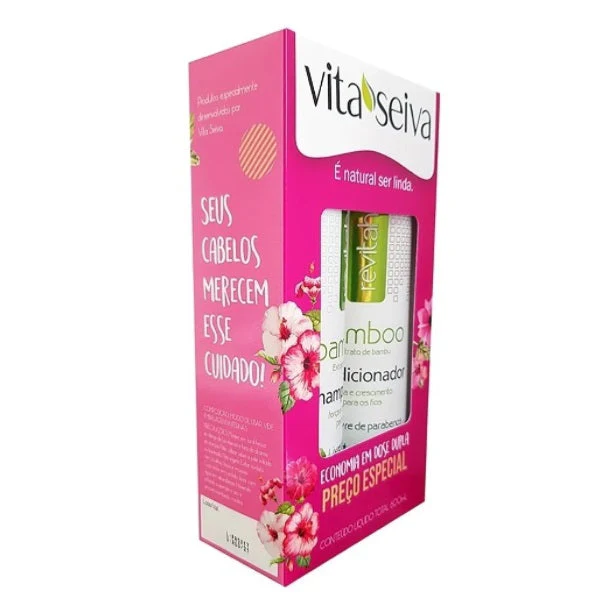 Bamboo Revitah Strenghtening Nourishing Treatment Hair Kit 2x300ml - Vita Seiva - Image 2