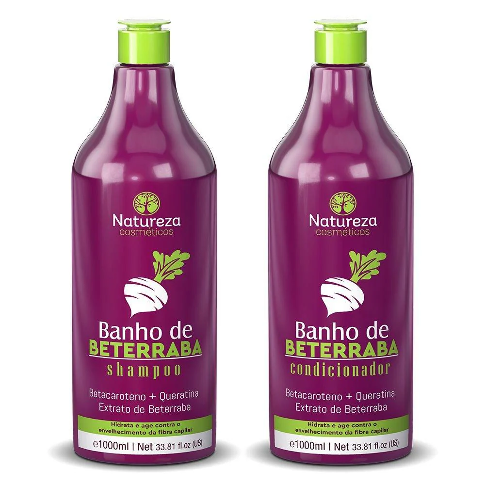 Beta Carotene Keratin Beet Beetroot Bath Treatment Kit 2x1L - Natureza Cosmetics
