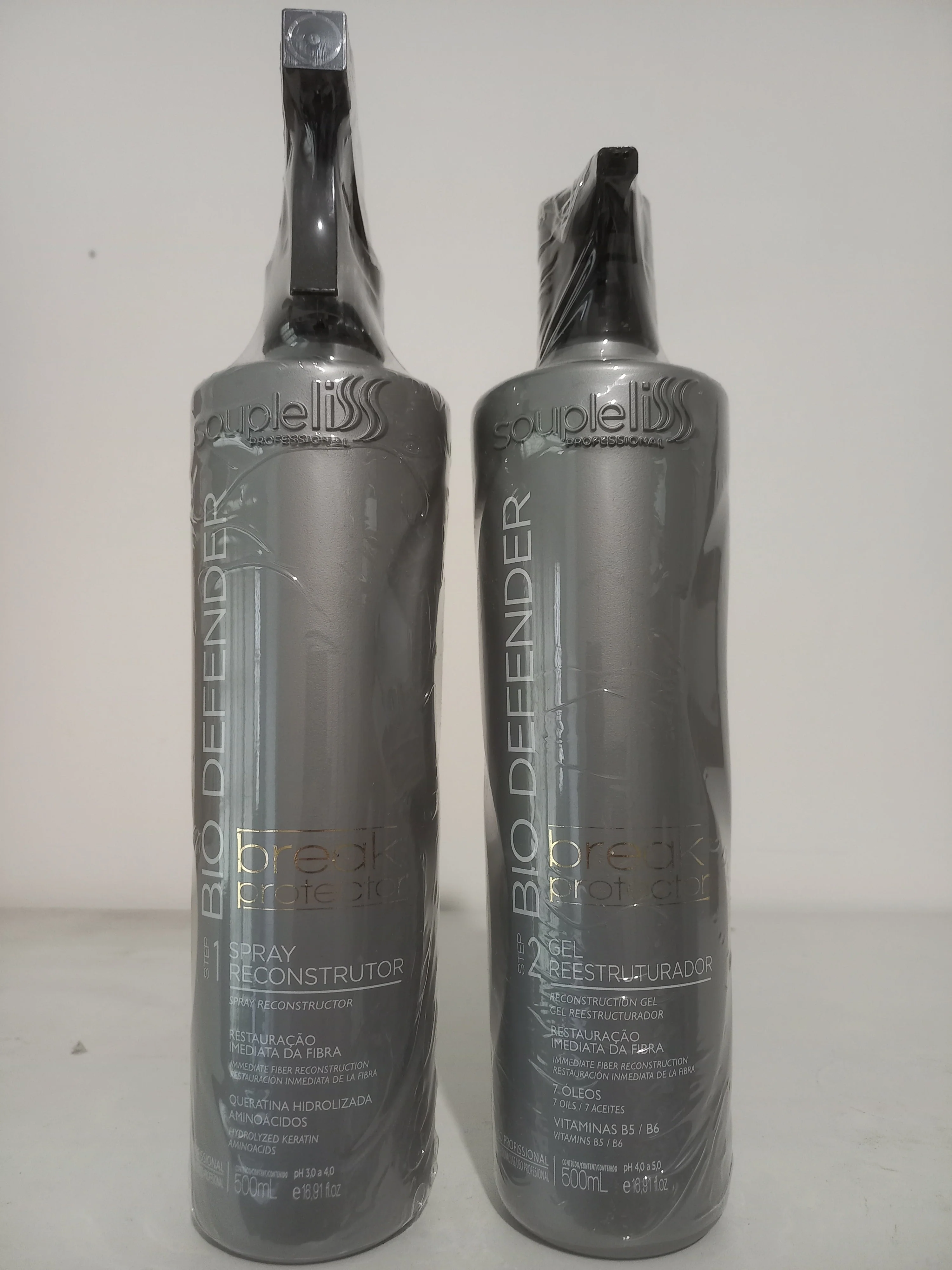 Bio Defender Break Protector Hair Reconstruction Restore Treatment Kit 2x500ml - Souple Liss - Image 2