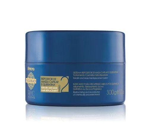 Black Gold Hair Mass Keratin Replenisher Post Chemistry RMC Mask 250g - Amend - Image 2