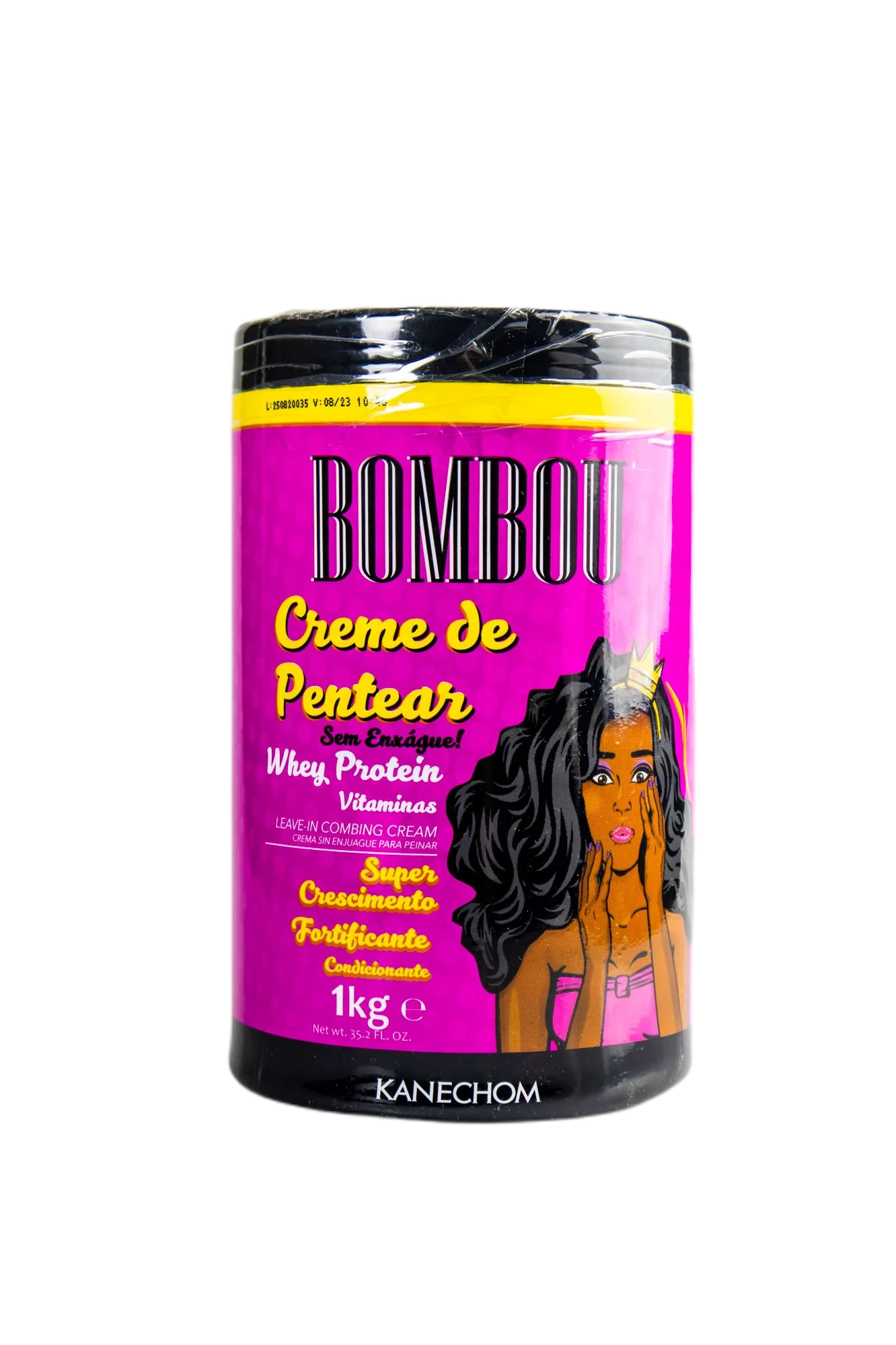Bombou Whey Protein Vitamins Hair Fortifying Growth Combing Cream 1Kg - Kanechom