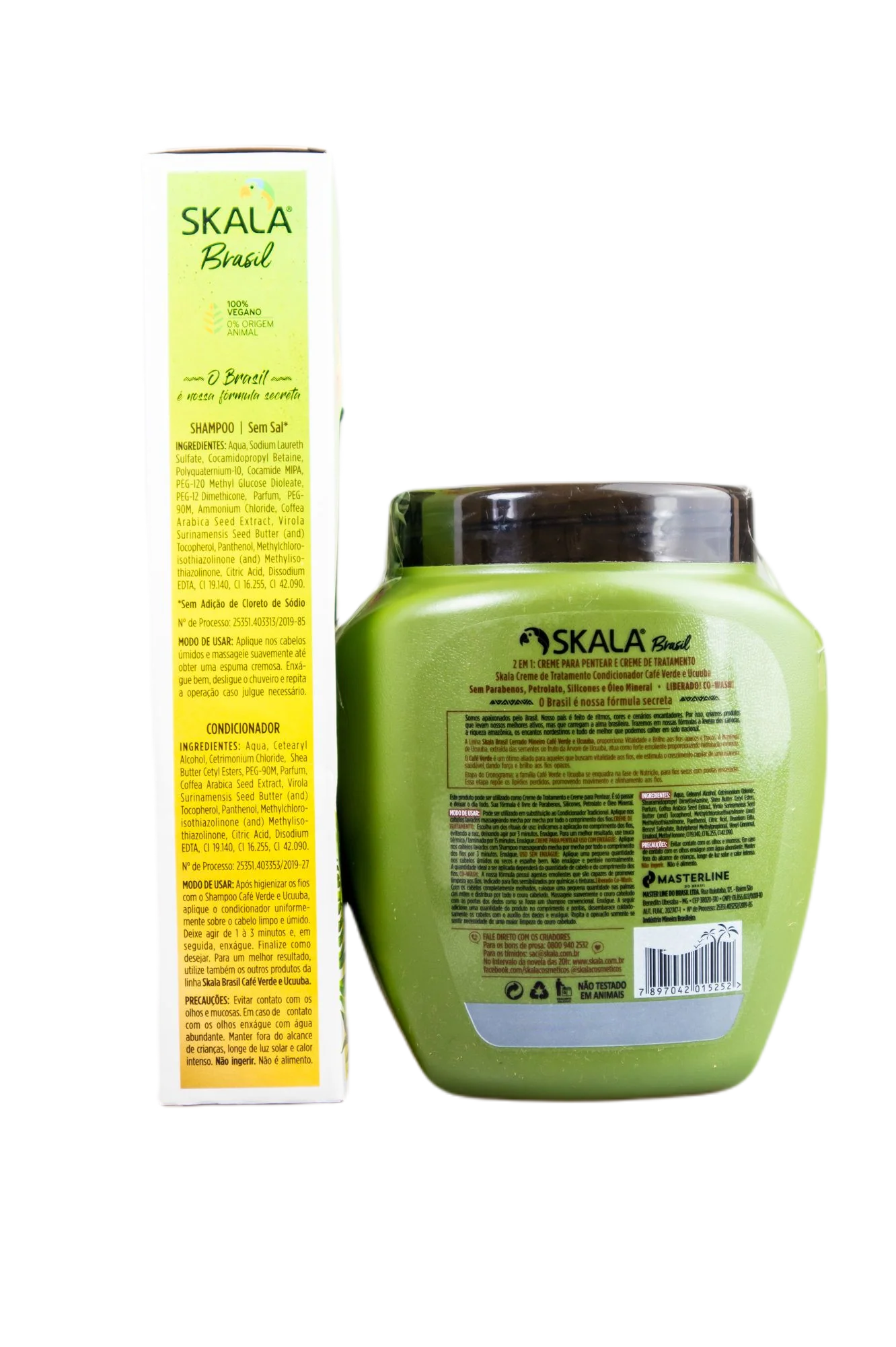 Skala Brasil Cafe Verde Green Coffee & Ucuuba Nutrition Vegan Treatment Kit 3 Products - Skala - Image 2