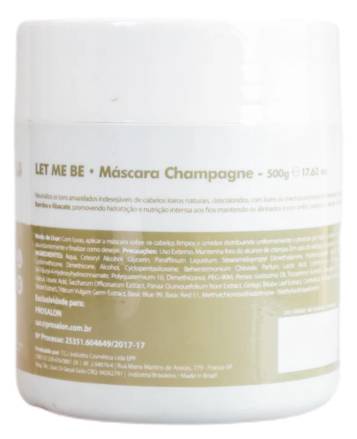 Brazilian Champagne Hair Tinting Mask Pearl Effect 500g - ProSalon - Image 4