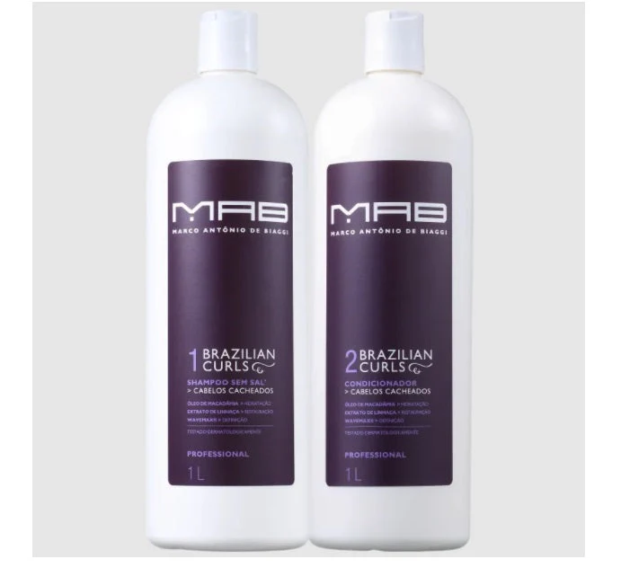 Brazilian Curls Frizz Control Daily Curly Wavy Hair Treatment Kit 2x1L - MAB