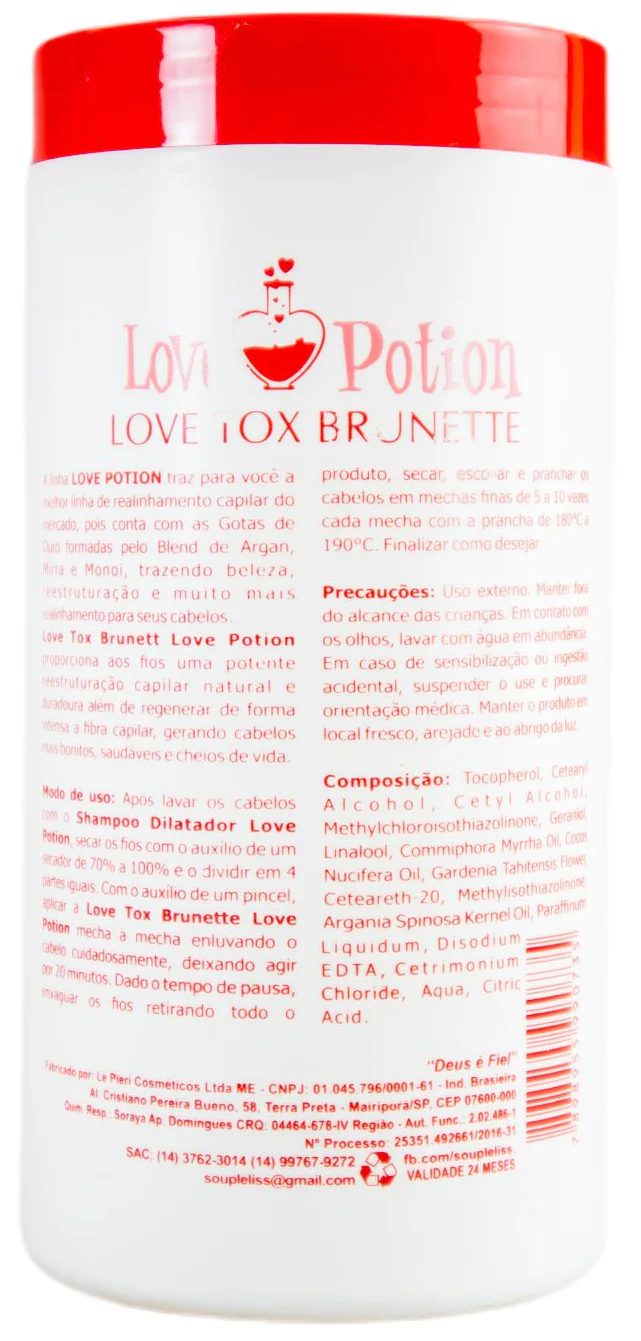 Volume Reducer Treatment Love Tox Brunette Hair Mask Deep Hair Mask 1Kg - Love Potion - Image 4