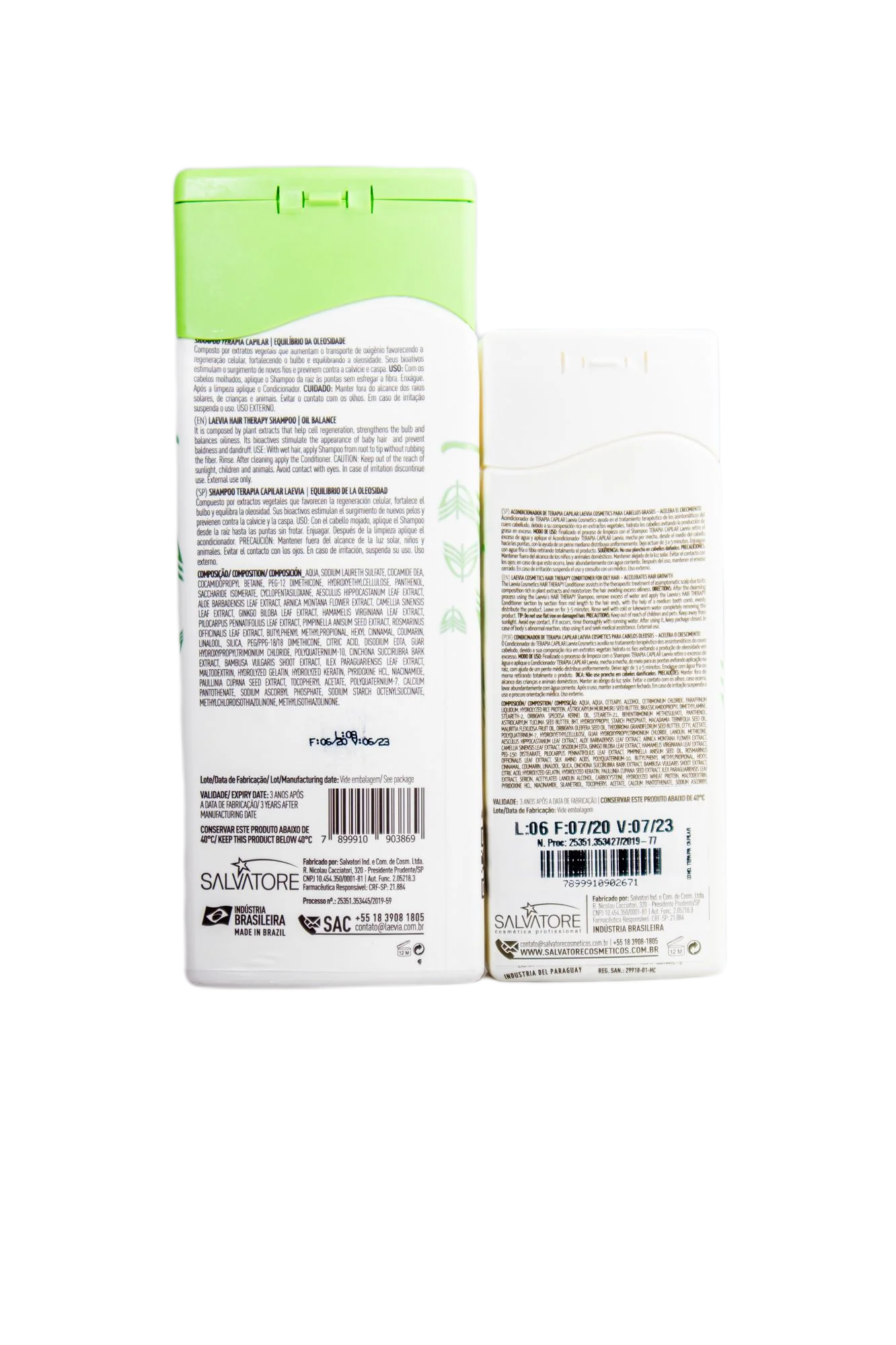 Salvatore Capillary Therapy Laevia Growth Oil Balance Shampoo Conditioner Kit - Image 3