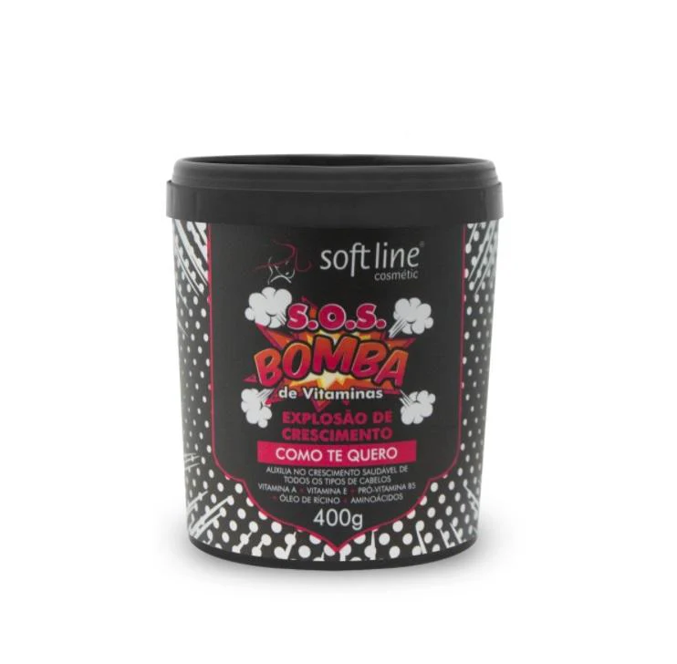 Como Te Quero SOS Bomba Vitamins Growth Explosion Mask 400g - Soft Line