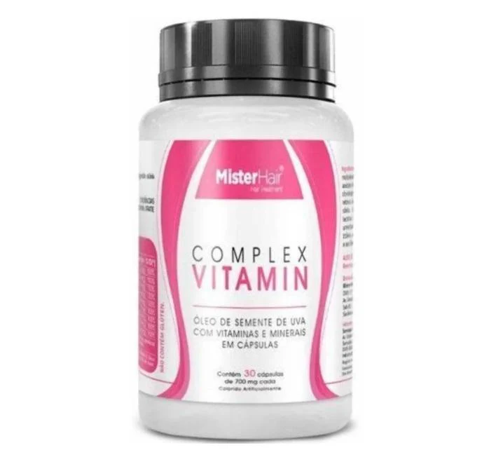 Complex Vitamins Grape Seed Minerals Supplement 30x700mg Caps. - Mister Hair