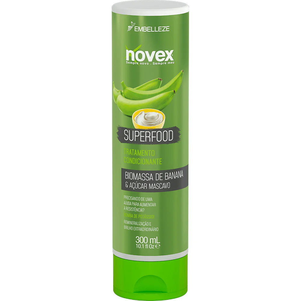 Novex Conditioner Superfood Remineralizer Banana Biomass And Masican Sugar 300ml