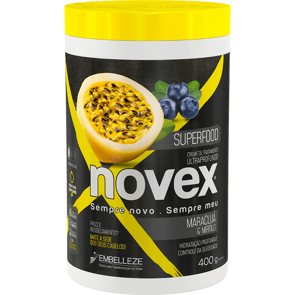Novex Treatment Cream Surfood Passion Fruit And Blueberry 400g
