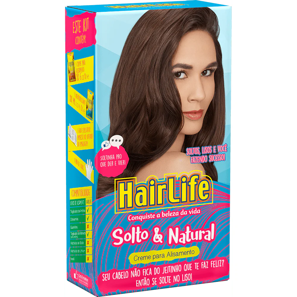 Hairlife Straightening Cream Loose & Natural Kit