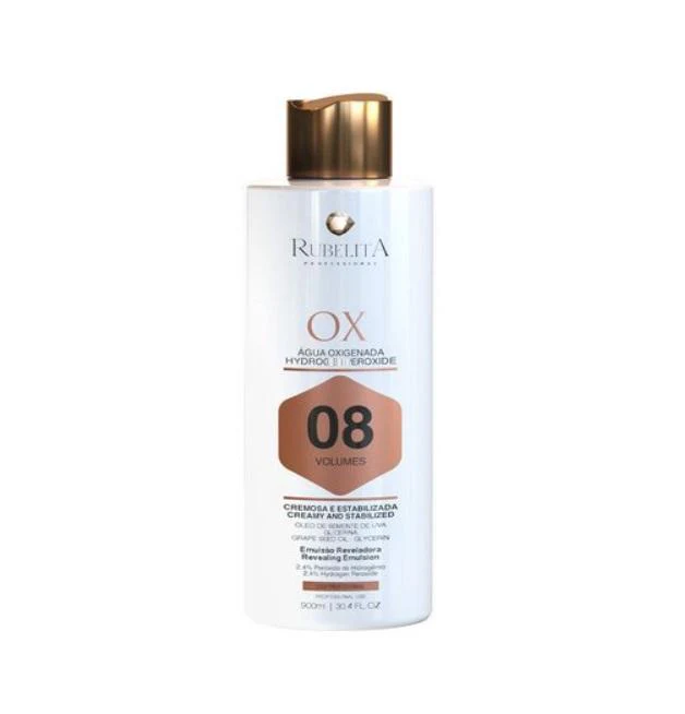 Creamy Stabilized Hair Bleaching OX Hydrogen Peroxide 8 Vol. 900ml - Rubelita