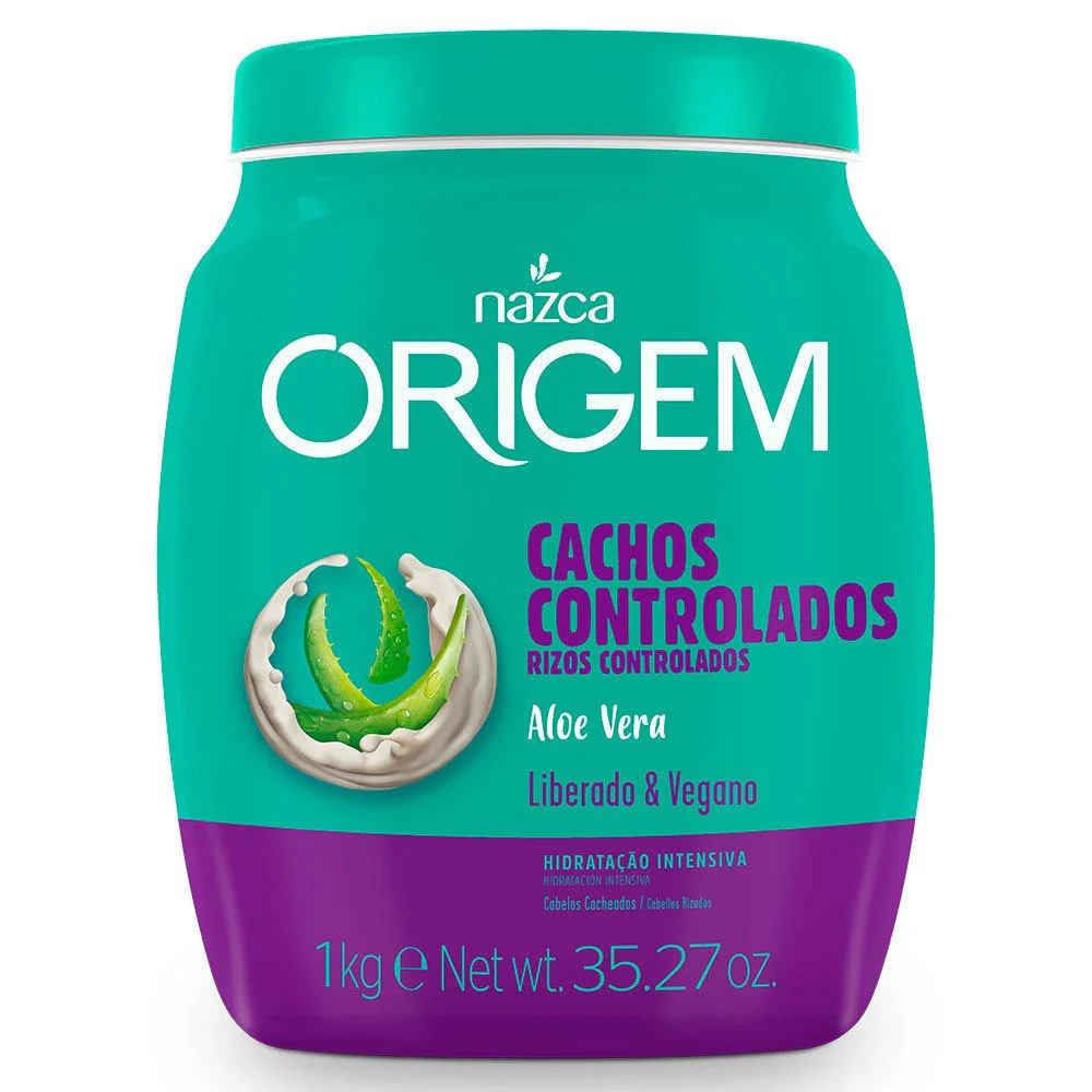 Origem Moisturizing Vegan Controlled Curls Aloe Vera Hair Mask 1kg - Nazca