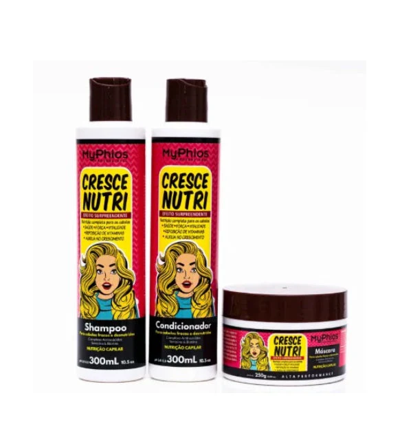 Cresce Nutri Rapunzel Treatment Hair Growth Nourishing Kit 3 Itens - My Phios - Image 2