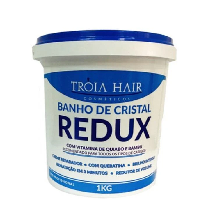 Crystal Bath Banho de Cristal Redux Okra Bamboo Shine Mask 1Kg - Troia Hair