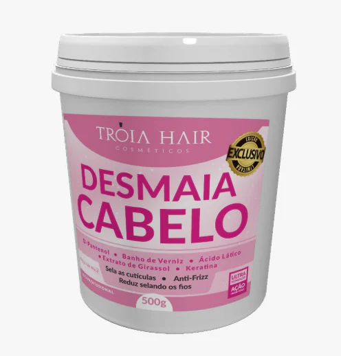 Crystal Bath Desmaia Cabelo Anti Frizz Sealing Reducer Mask 500g- Troia Hair