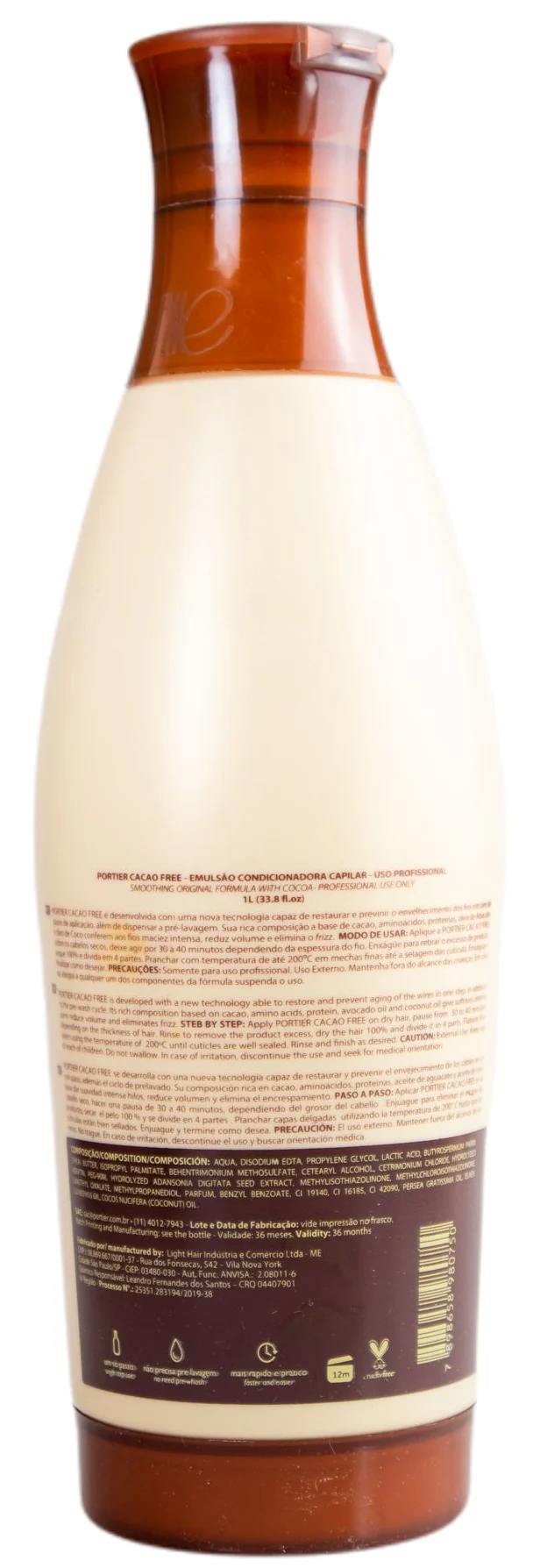 Cuticle Sealing Hair Nourishing Smoothing Cacao Free Wire Alignment 1L - Portier - Image 2