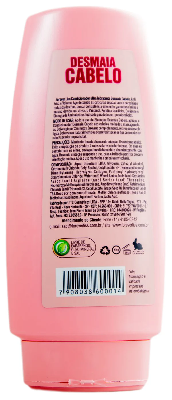 Desmaia Cabelos Hair Faints Ultra Moisturizing Conditioner 300g - Forever Liss - Image 2