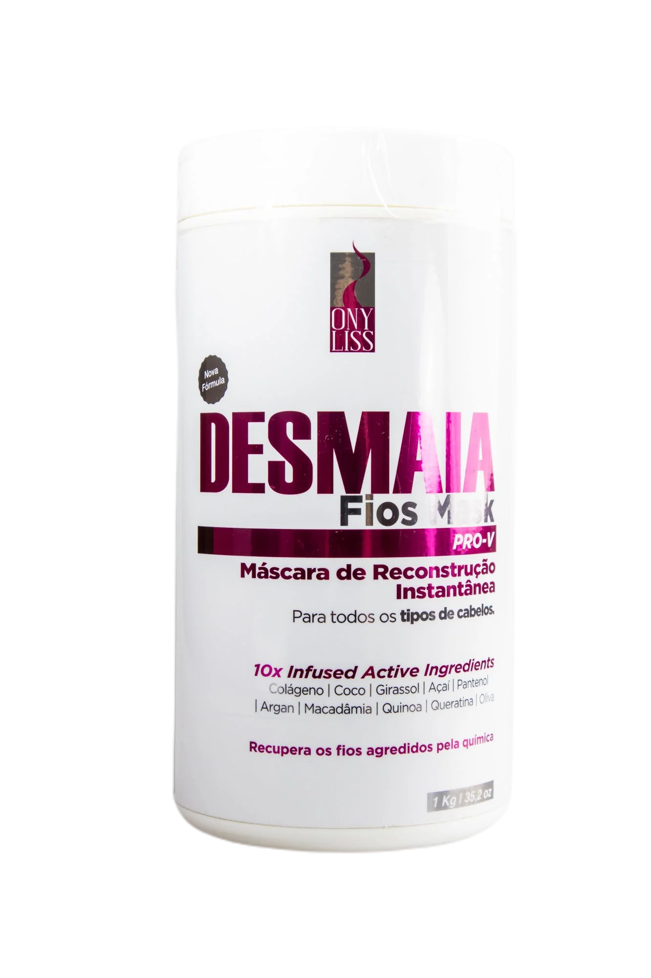 Desmaia Fios Hair Faints Instant Reconstruction 10x Active Mask 1Kg - Ony Liss