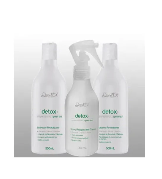 Detox Hair Healthy Oiliness Control Revitalizing Treatment Kit 3 Itens - Dwell'x
