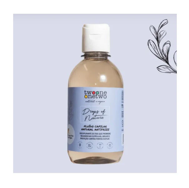 Drops of Nature Mint Biphasic Vegan Anti Frizz Hair Fluid 250ml - Twoone Onetwo