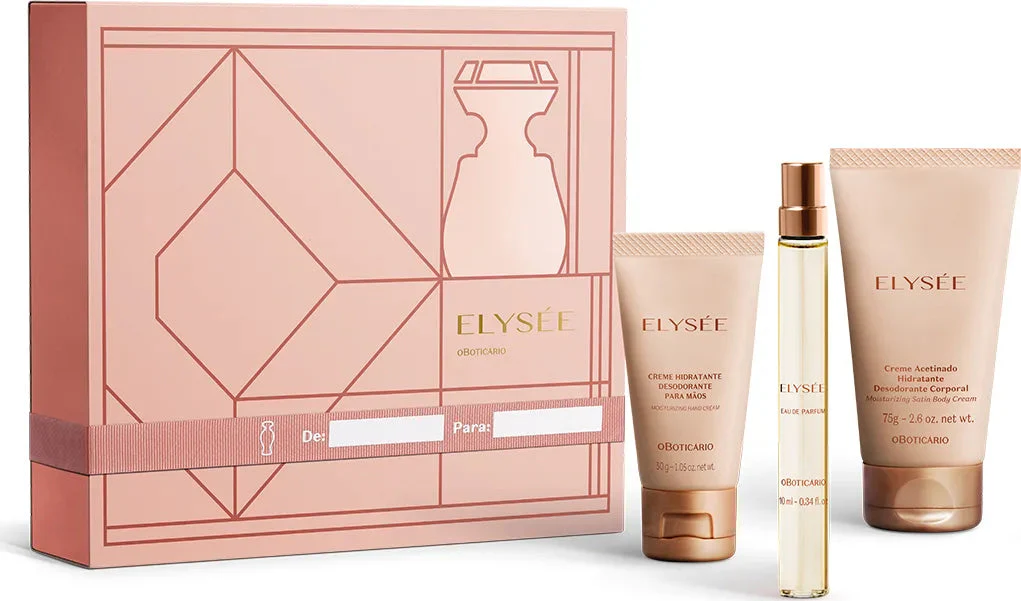 Original Female Elysee Gift Parfum Kit 3 Products + Necessaire - o Boticário