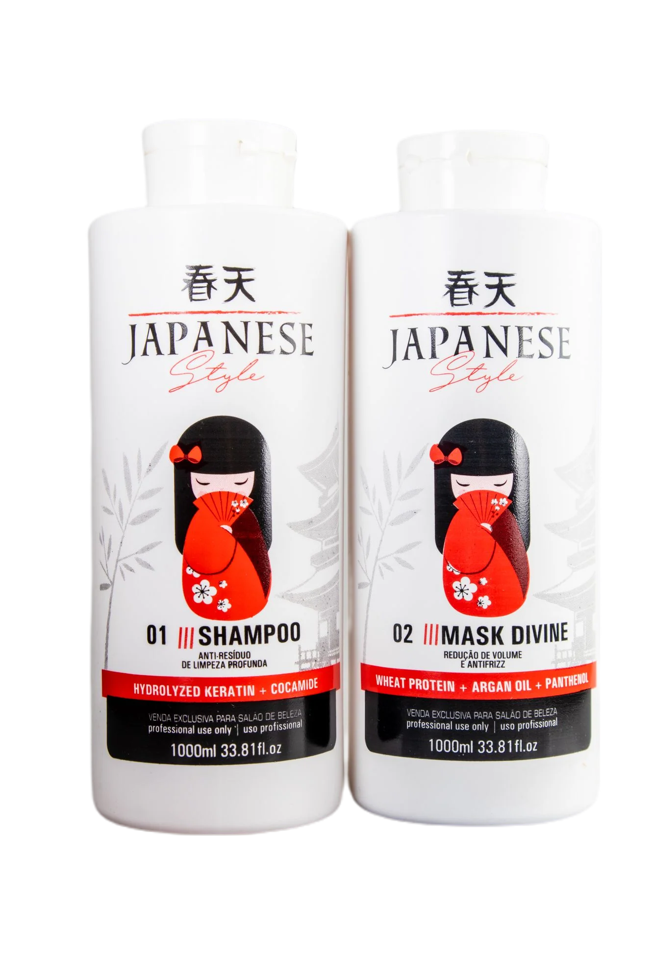 Professional Progressive Hair Brush Japanese New Style Kit 2x1L - Japonese Style