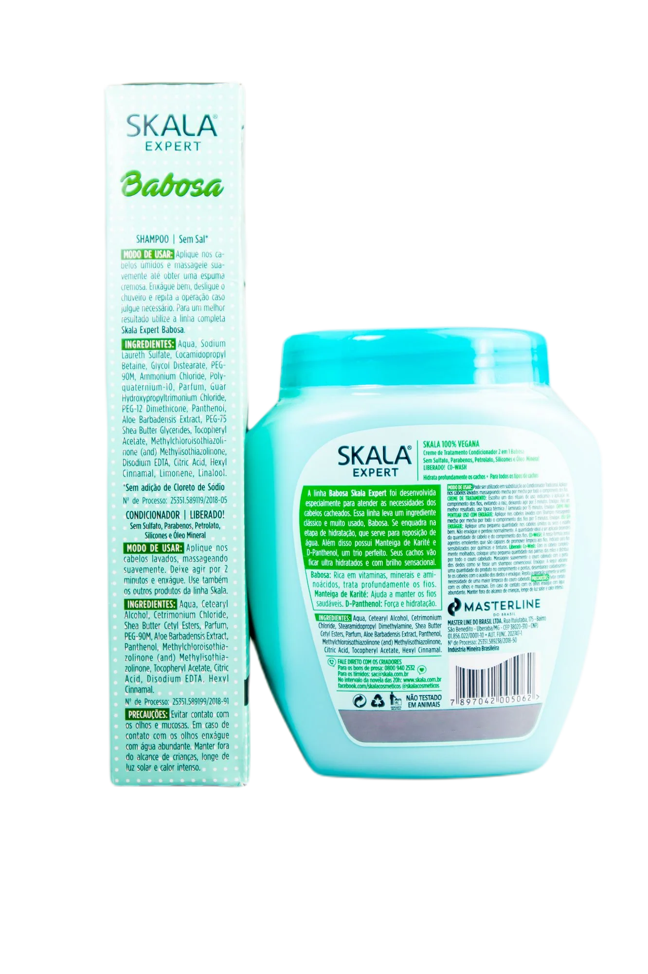 Skala Expert Babosa Aloe Vera Curly Hair Hydration Shine Vegan Kit 3 Products - Skala - Image 2