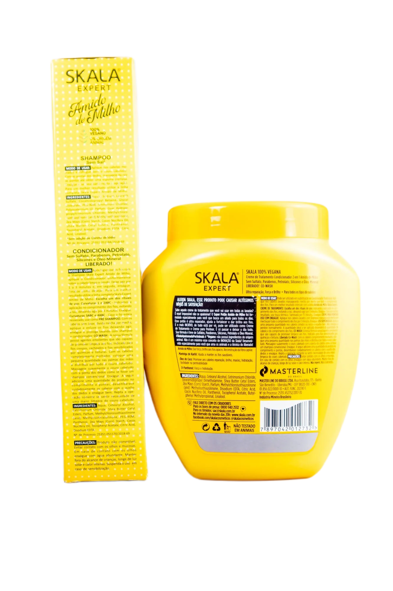 Skala Expert Amido de Milho Corn Starch Ultra Repairing Strengthening Shine Vegan Kit 3 Prod. - Skala - Image 2