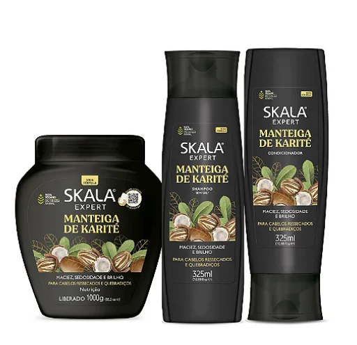 Skala Expert Manteiga de Karité Shea Butter Powerful Nutrition Shine Treatment Kit 3 Prod. - Skala - Image 2