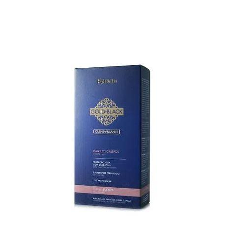 Flowers Gold Black Smoothing Keratin Ammonia Treatment Cream Kit 2 Prod. - Amend - Image 2