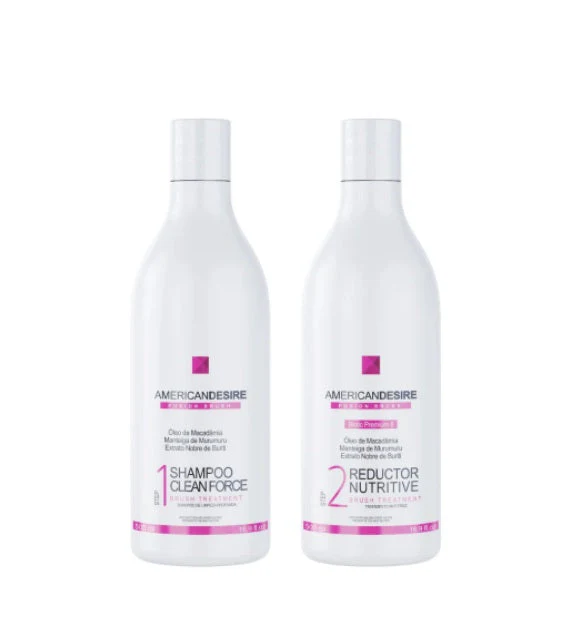 Fusion Progressive Brush Formol Free Straightening Kit 2x500ml - American Desire