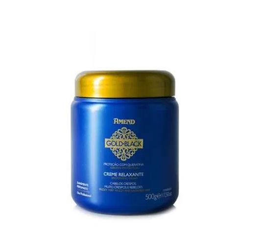 Gold Black Keratin Nutrition Wavy Curly Hair Relaxing Cream 500g - Amend - Image 2